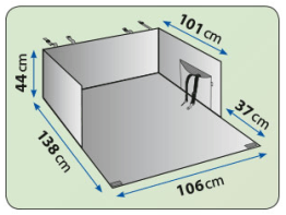 Kofferraumabdeckung Kunstleder 106 x 101 cm