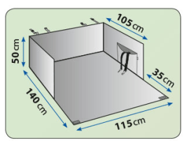 Kofferraumabdeckung Kunstleder 115 x 105 cm