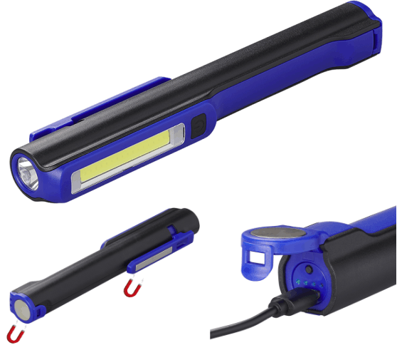 COB-LED Stiftleuchte 2 in 1 aufladbar