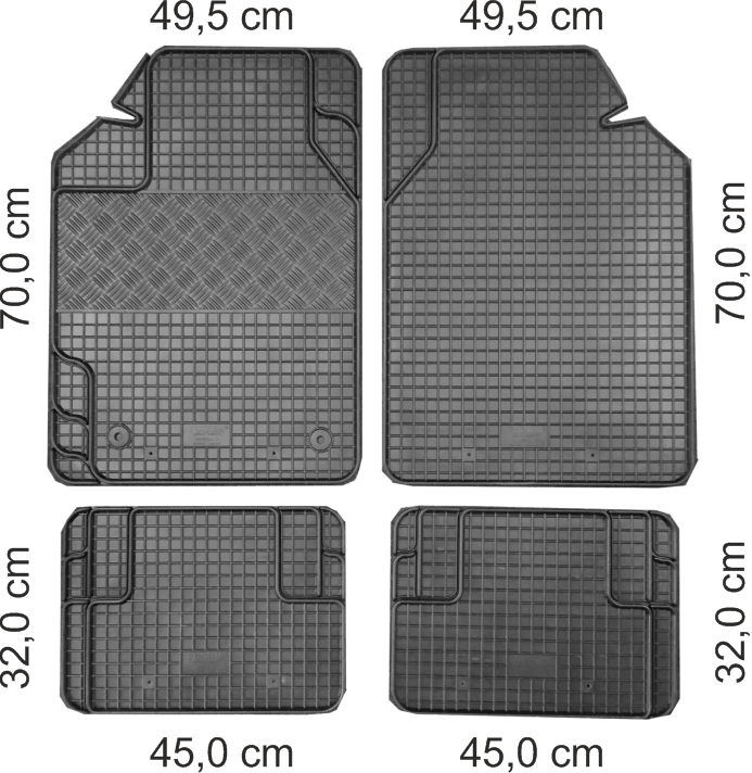 Universal Automatten-Set, schwarz in Textiloptik in Niedersachsen -  Goldenstedt