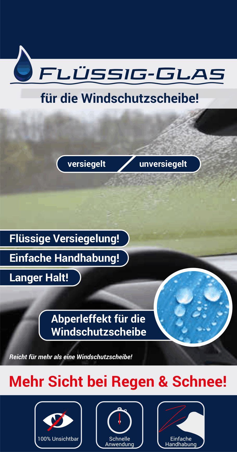 Windschutzscheiben-Versiegelung Flssig-Glas 